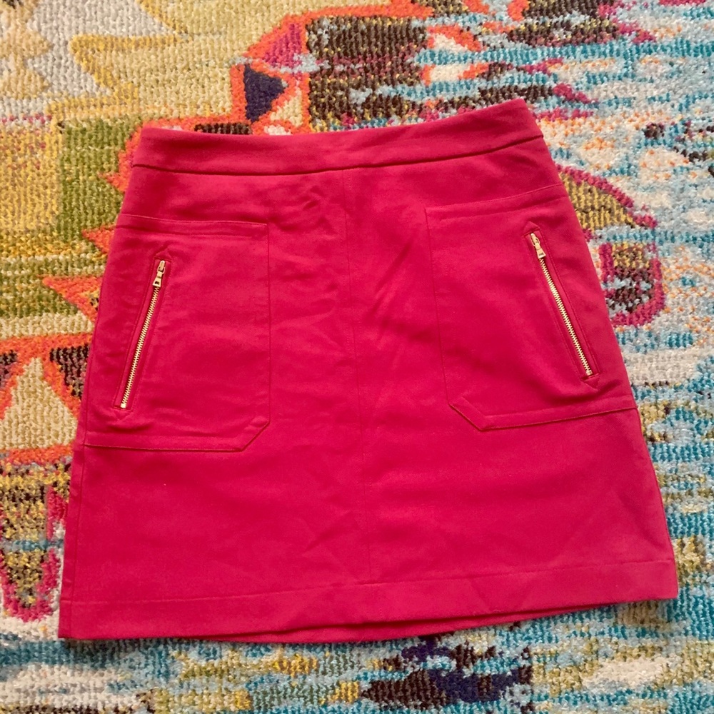 Magenta Zip-Pocket LOFT Skirt